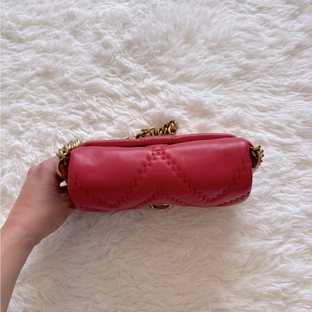 🤍 Red Quilted Leather Marc Jacobs Mini Bag - Picture 9 of 12